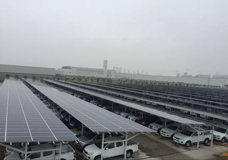 yl永利集团新能源公司江西五十铃停车场光伏发电项目成功并网发电