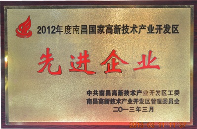 yl永利集团新材料（江西）有限公司获南昌高新区2012年度先进表彰
