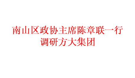 南山区政协主席陈章联一行调研yl永利集团